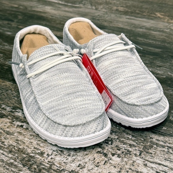 Hey Dude Shoes - Hey Dude Wendy Sox Slip On Shoes Comfy Glacier Grey Womens‎ Size 6 NEW